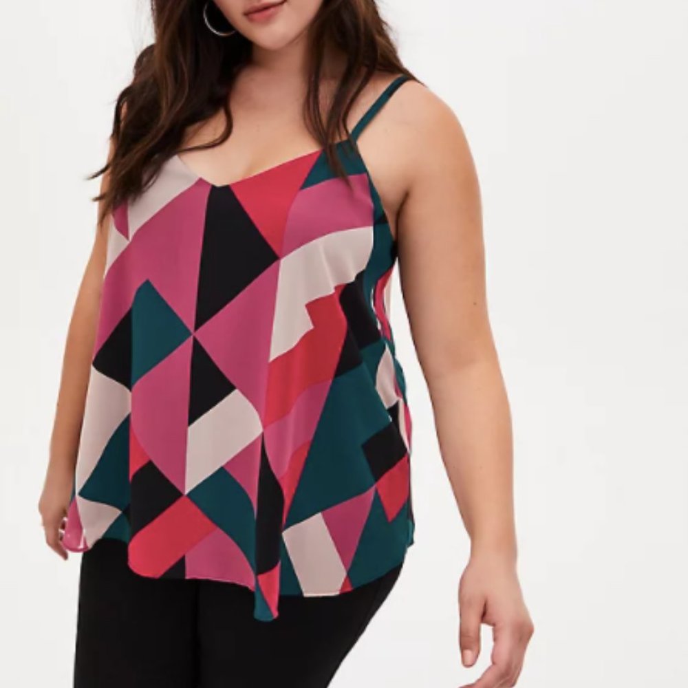 Multi-Geo Chiffon Swing Cami (New w/o Tags)